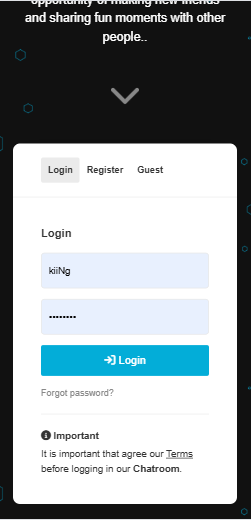 Groot CodyChat Login Page
