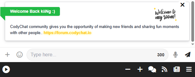 Codychat topic log link glow