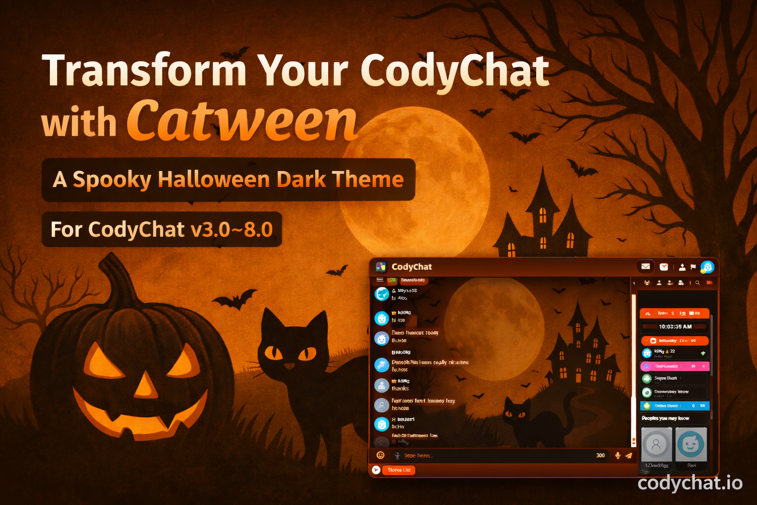 Catween A Stunning Halloween Dark Theme for CodyChat codychat.io